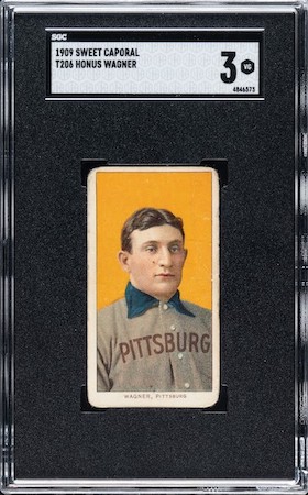 All Time Baseball Card Values #3: Honus Wagner T206 SGC 3, $6.6 million