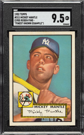 All Time Baseball Card Values #1: Mickey Mantle 1952 Topps SGC 9.5, $12.6M