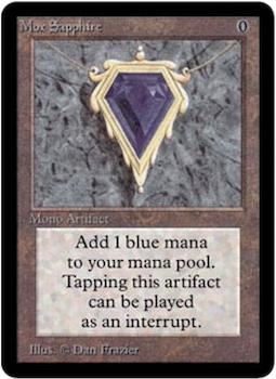 Magic the Gathering Card Values #3: Mox Sapphire. Click for values