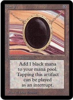 Alpha Edition Black Border Magic the Gathering Cards #4. Mox Jet value $9,000. Click to get an appraisal