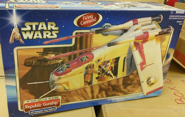 Vintage Kenner Star Wars toys: Attack of the Clones Republic Gunship